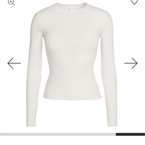 NWT SKIMS Cotton Jersey Long Sleeve T-Shirt